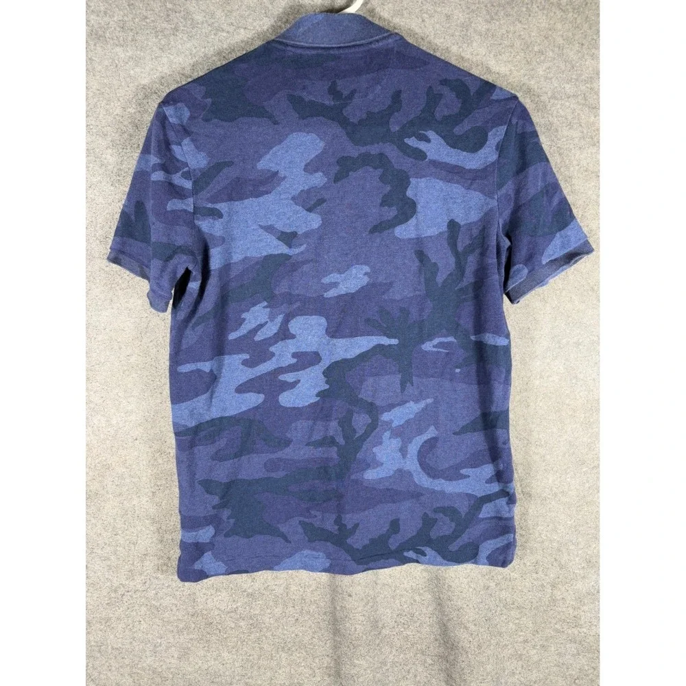 Polo Ralph Lauren Mens Blue Camo Polo Shirt Classic Fit Small Short Sleeve